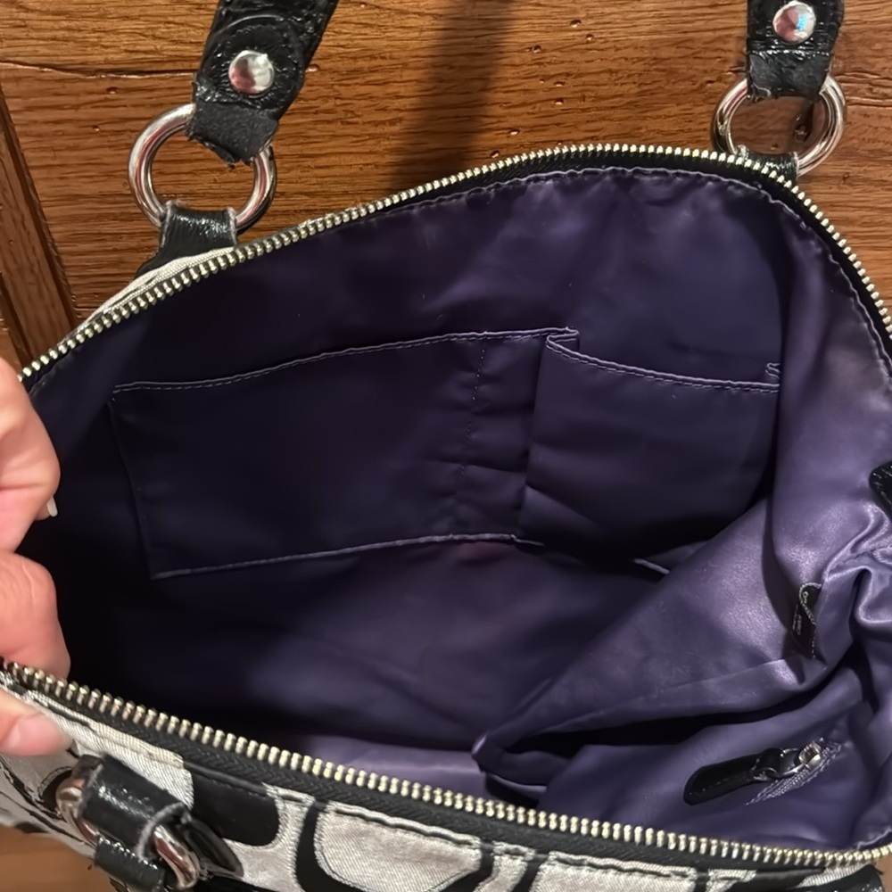 Coach poppy black & gray signature logo shoulder bag purse 2011 - Picture 13 of 13
